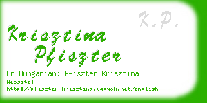 krisztina pfiszter business card